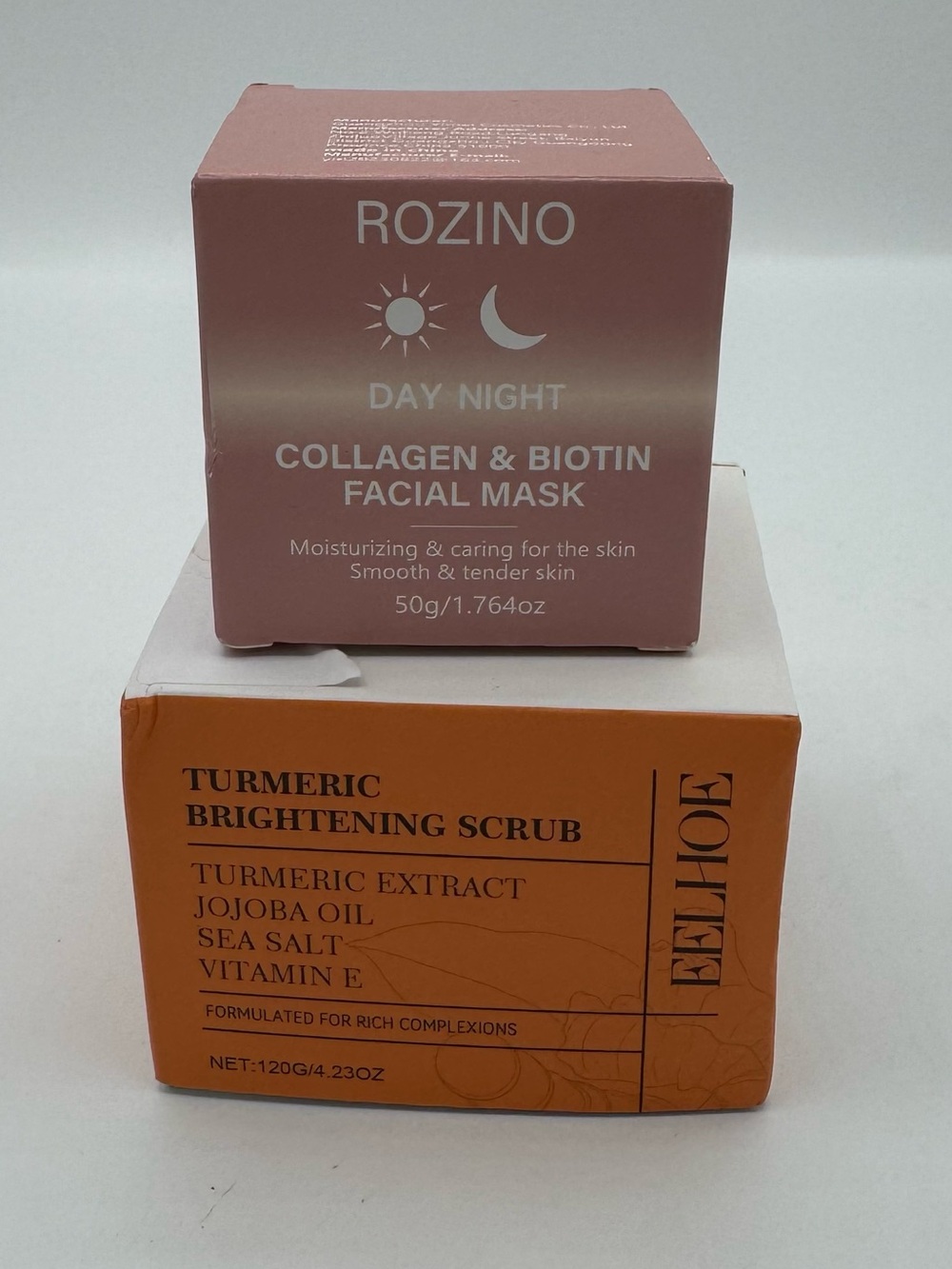 Beauty bundle: eelhoe turmeric brightening scrub rozino collagen facial mask NEW